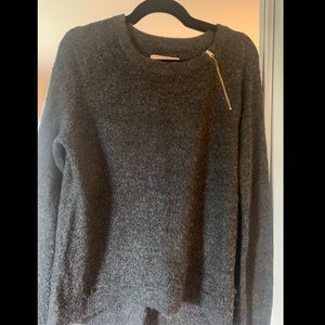 Abercrombie & Fitch grey zipper detail sweater